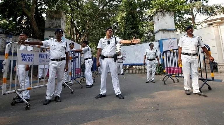 Kolkata Police personnel on duty.(Representational image) | - File Photo